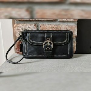 Coach Signature Buckle Wristlet